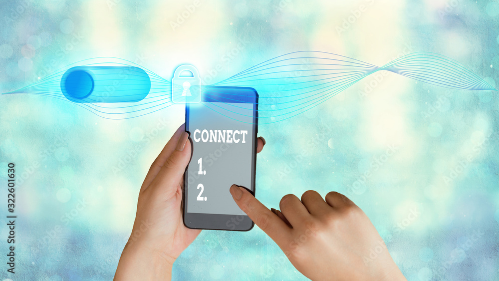 Poster writing note showing connect. business concept for being together contact associate relate networkin