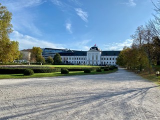 Fototapeta na wymiar Grassalkovich Palace - residence of the president in Bratislava, Slovakia