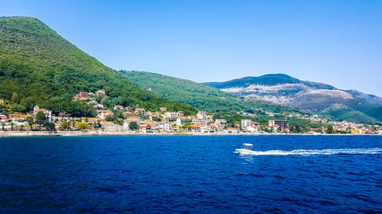 Naklejka na ściany i meble The Bay of Kotor, also known as the Boka. Winding bay of the Adriatic Sea. Montenegro.