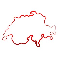 Switzerland coloring the contour map. Vector background. Outline