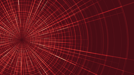 Red Hyperspace speed motion on future Technology background,warp and expanding movement concept,vector Illustration.