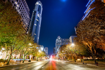 The skyline in the city of Austin.