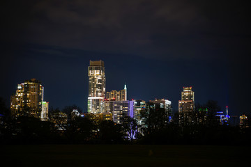 Fototapeta na wymiar The skyline in the city of Austin.