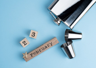 February 23 Holiday background. conception International Men's Day and Fatherland defender day...
