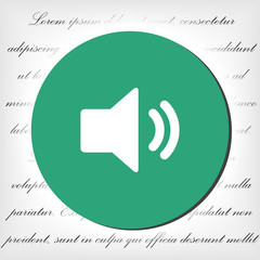 Speaker vector icon , lorem ipsum Flat design