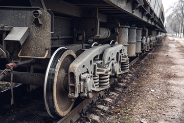 Wheels of railway wagons for transportation of stone or ore
