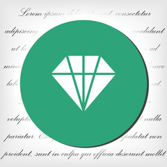 Diamond vector icon , lorem ipsum Flat design