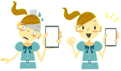 女の子　スマホ　トラブル＆解決セット