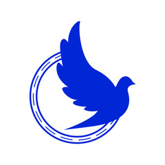Bird logo sign, modern vector draw