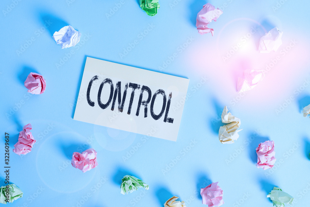 Poster word writing text control. business photo showcasing power to influence direct behavior actions cour