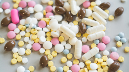 Opioid pills drugs background abstract