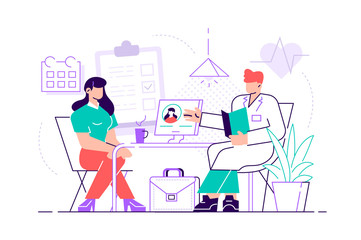 Doctor taking care of patient