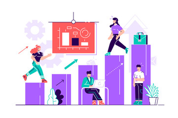 illustration of business, office workers