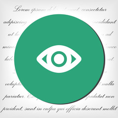 Eye vector icon , lorem ipsum Flat design