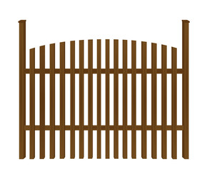 Wooden rustic fence. vector illustration