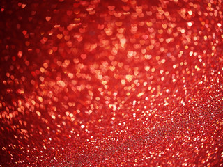 red heart bokeh valentines day background, love heart concept, abstract blurred light background