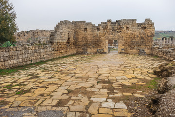 Historical site of Perge or Perga in Antalya, Turkey. Vast remains of prosperous Roman city....