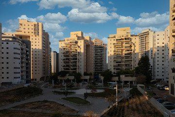 Fototapeta premium Petah Tikva Neve Gan buildings