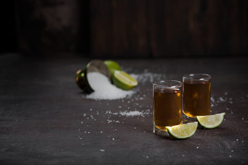 chocolate tequila with lime and salt