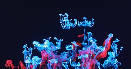 Neon Liquid Smoke dye under water