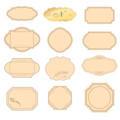 Set of hand draw borders made with brush and ink. Unique swirls and dividers