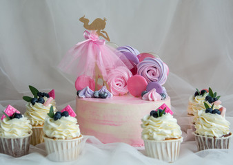 wedding cake with flowers