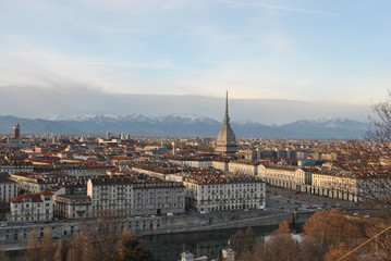 An aerial view of Turin