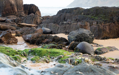 Kinnagoe bay in County Donegal, Inishowen has an extraordinary selection of colourful stones- Ireland
