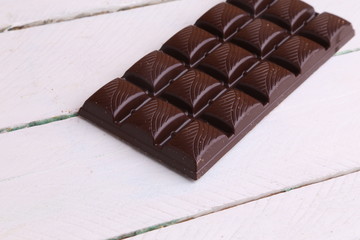 milk chocolate tablet in color background