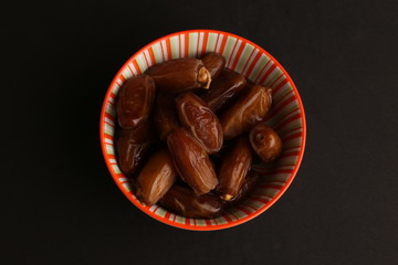 Moroccan dates in color background