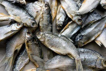 Dried fish for sale in the market