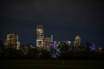 Fototapeta na wymiar The skyline in the city of Austin, Texas. 