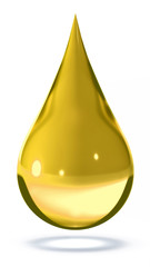 Drop of oil 3d rendering