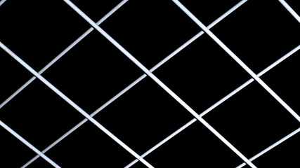 White grid background on black