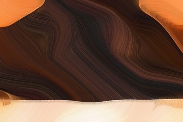 Obraz premium abstract artistic with modern soft swirl waves background illustration with burly wood, very dark pink and saddle brown color