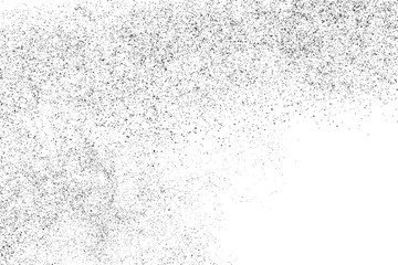 Black Grainy Texture Isolated On White Background. Dust Overlay. Dark Noise Granules. Digitally Generated Image. Vector Design Elements, Illustration, Eps 10.