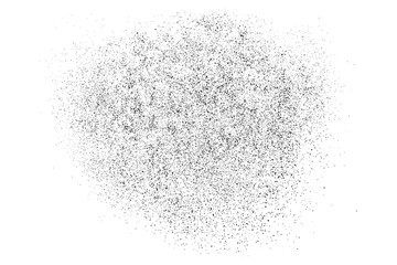 Black Grainy Texture Isolated On White Background. Dust Overlay. Dark Noise Granules. Digitally Generated Image. Vector Design Elements, Illustration, Eps 10.