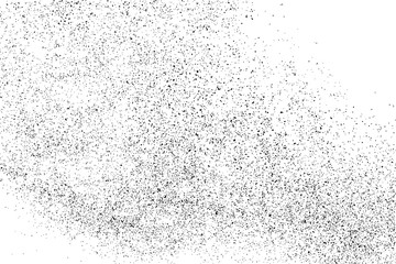 Black Grainy Texture Isolated On White Background. Dust Overlay. Dark Noise Granules. Digitally Generated Image. Vector Design Elements, Illustration, Eps 10.