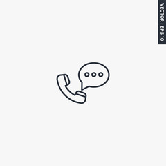 Consulting, linear style sign for mobile concept and web design