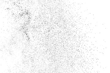 Black Grainy Texture Isolated On White Background. Dust Overlay. Dark Noise Granules. Digitally Generated Image. Vector Design Elements, Illustration, Eps 10.