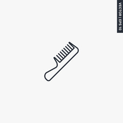 Fashion comb, linear style sign for mobile concept and web design