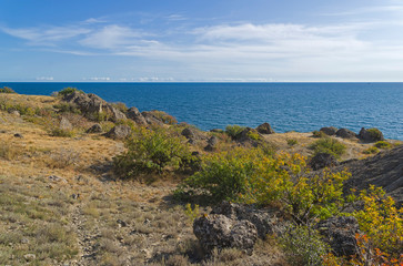 The shore of the Black Sea. Crimea.