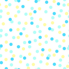 Seamless multicolored polka dot pattern