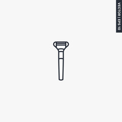 Razor, linear style sign for mobile concept and web design