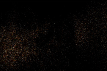 Fototapeta na wymiar Coffee Color Grain Texture Isolated on Black Background. Chocolate Shades Confetti. Brown Particles. Digitally Generated Image. Vector Illustration, EPS 10.