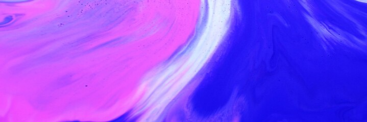 Purple-blue marble abstract background. Natural stone texture. Acrylic paint flows freely and...