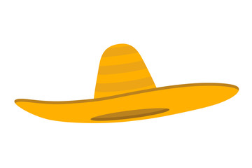 Vector traditional Mexican hat - sombrero, Spanish headwear