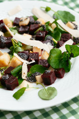 Beet and Pear Salad On Watercress with Poppyseed Dressing