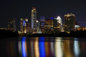 Fototapeta na wymiar The skyline of Austin, Texas. 