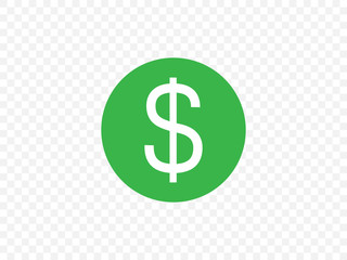 Dollar, money icon. Vector illustration, flat design